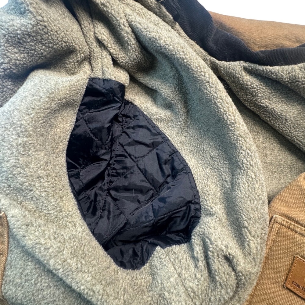 Carhartt C61 Sandstone Ridge Coat 2XL Brown Sherpa Lined 2004 Vintage - Picture 5 of 11